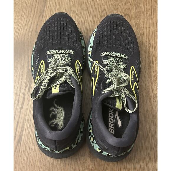 Brooks Glycerin 19 Women’s Size 6.5 Electric Cheetah Black Green Running Shoe - Picture 3 of 16